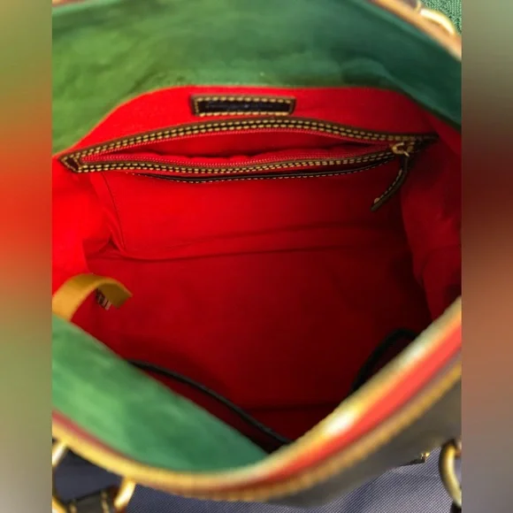 NWOT Dooney & Bourke Navy Florentine Leather Large Satchel - Picture 10 of 16